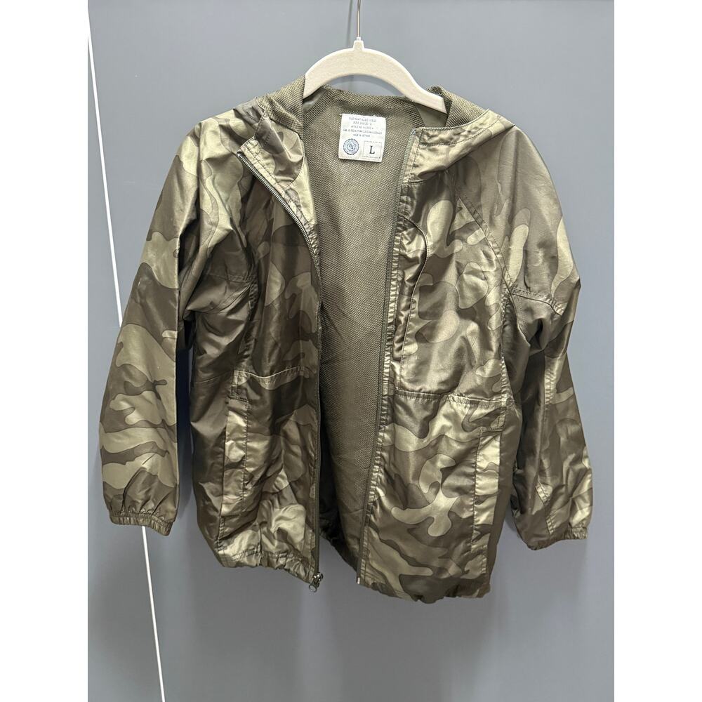 OLD NAVY Youth Boys Rain Jacket - CAMO - Large